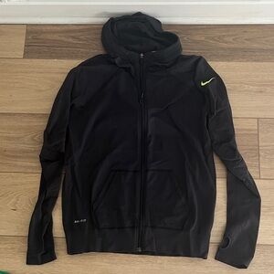 Nike Women's Performance Jacket with Yellow Swoosh - Small